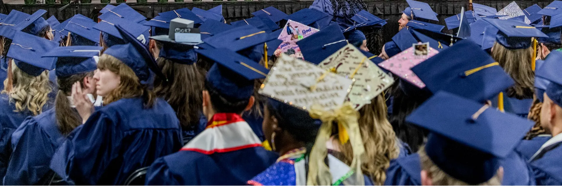 Photo of graduating class at commencement exercises.