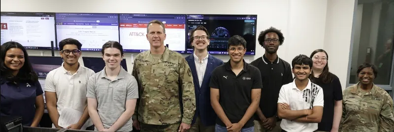 Maj. Gen. Ryan Janovic, commanding general of the U.S. Army Cyber Center of Excellence and Fort Gordon, visited USC Aiken on Sept. 21.