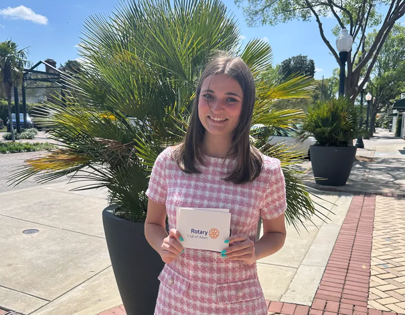 The Rotary Club of Aiken named Kylie Babb, an early childhood education major from North Augusta, South Carolina, its Student of the Month for March. (Courtesy photo)