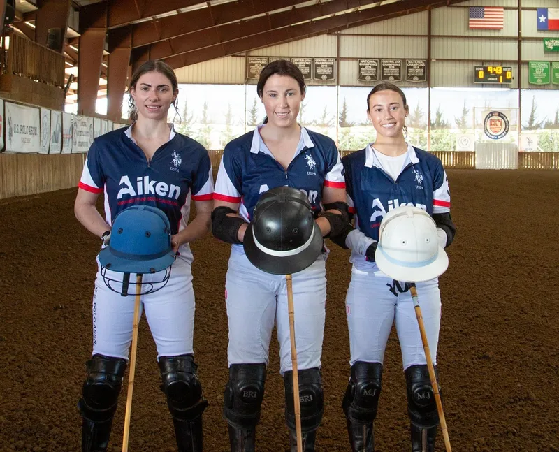 polo team poses before the match