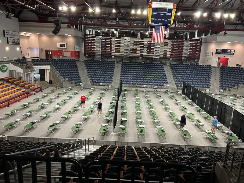 USCA extended its services to energy workers by housing hundreds of Dominion Energy workers at the Convocation Center in response to the aftermath of Hurricane Helene.