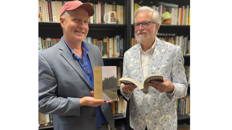 Andrew Geyer (left) and Dr. Tom Mack (right) both co-authored, Southern Voices: Fifty Contemporary Poets, a poetry anthology featuring southern writings.