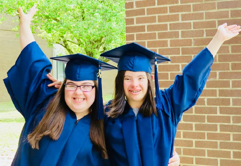 Ava (left) and Jules (right) have been best friends since the first grade and are now a part of USCA's LIFE Program for students with intellectual disabilities.