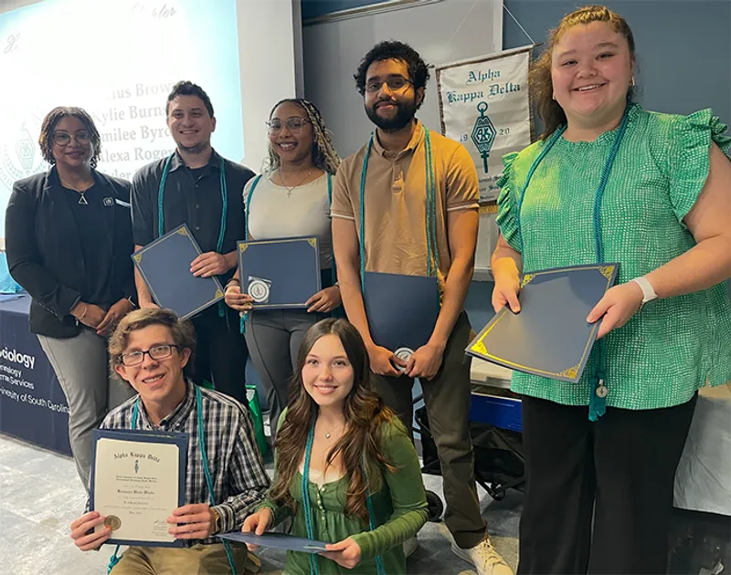 (From Left to Right) Back Row:  Melencia Johnson, Kyler Slagle, Kylie Burns, Lucius Brown, Emilee Byrd Bottom Row - Ben Weeks, Ashley Peters (Alexa Rogers - not pictured)