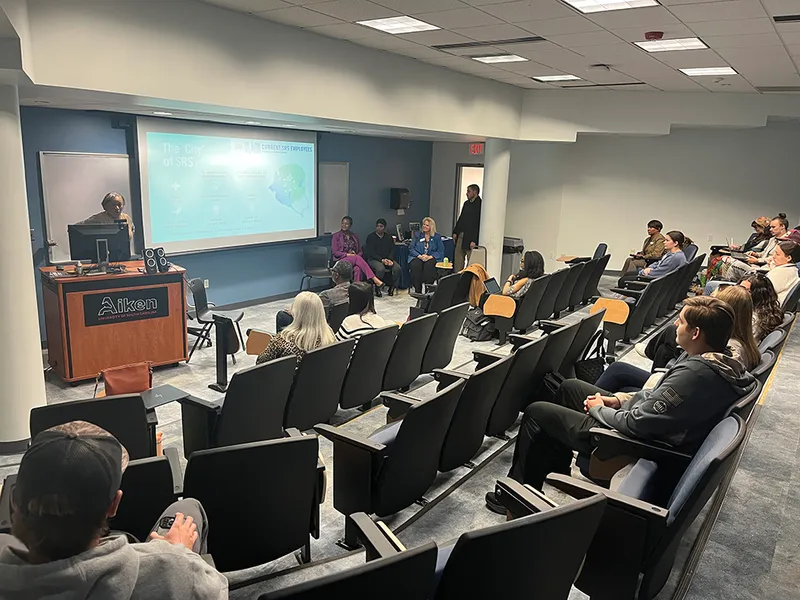 USCA’s chapter of Beta Alpha Psi , the international financial honor organization, hosted a professional development seminar Nov. 11 for all students, which featured representatives from Savannah River Nuclear Solutions. [Courtesy photo]