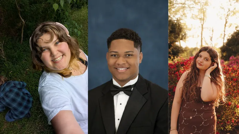 From left to right: Sunny Armstrong, Malachi Solomon and Emma Highfield