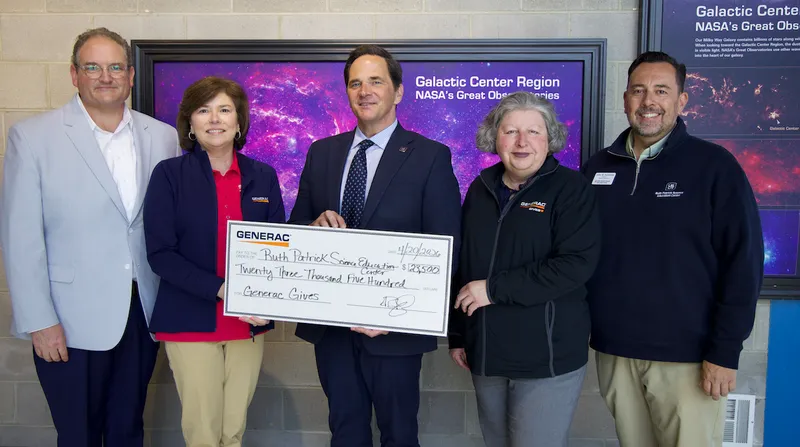 Dr. Phillip Bridgmon, provost of academic affairs, Kelly Skindzelewski, community programs manager at Generac, Dr. Daniel Heimmermann, chancellor, Alicia Padgett, recruiter at Generac in Trenton, SC, and John Hutchens, director of Special Programs at the RPSEC