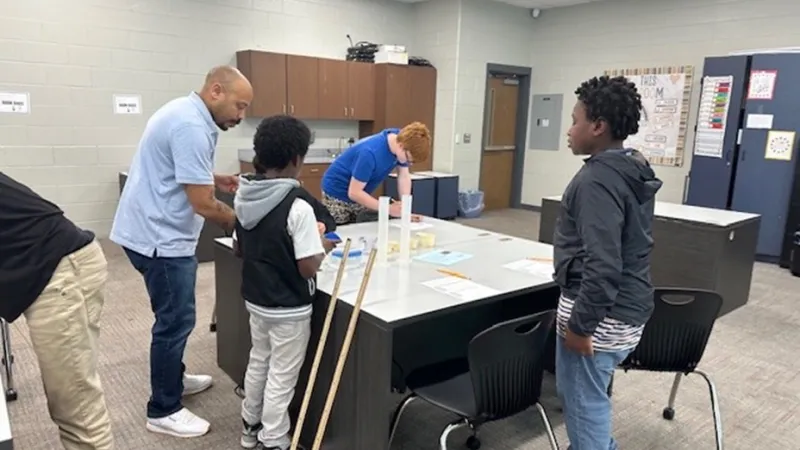 USCA School of Education students, faculty and alumni teamed up with Leavelle McCampbell Middle School on April 1 for Metric Math Olympics.