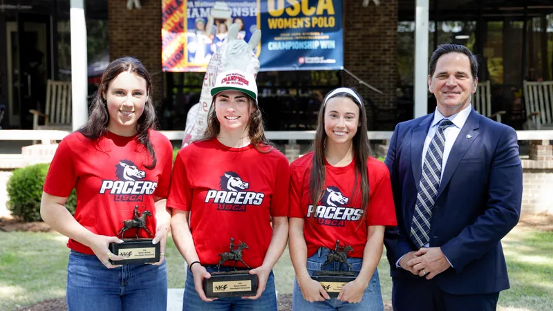 : From left to right: Brianna Jordan, Winnie Branscum, Madison Jordan and Dr. Heimmermann