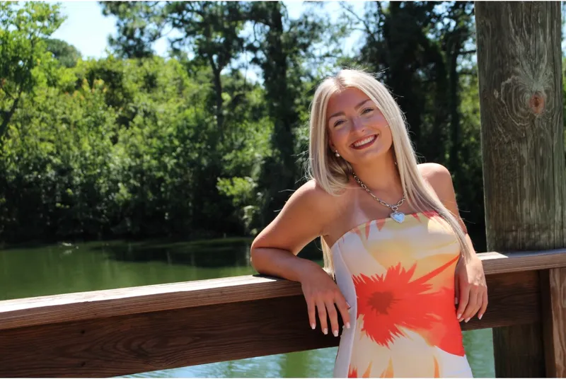 The number of applications to the College of Arts, Humanities and Social Sciences are on the rise. Presley Bell, a communication major from Barnwell, South Carolina, chose USCA in part because of the class sizes.  Courtesy photo.